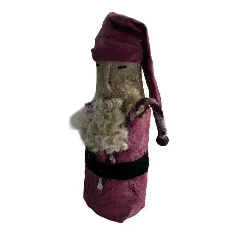 Handmade Santa Claus Standing Christmas Decoration Stuffed Fabric